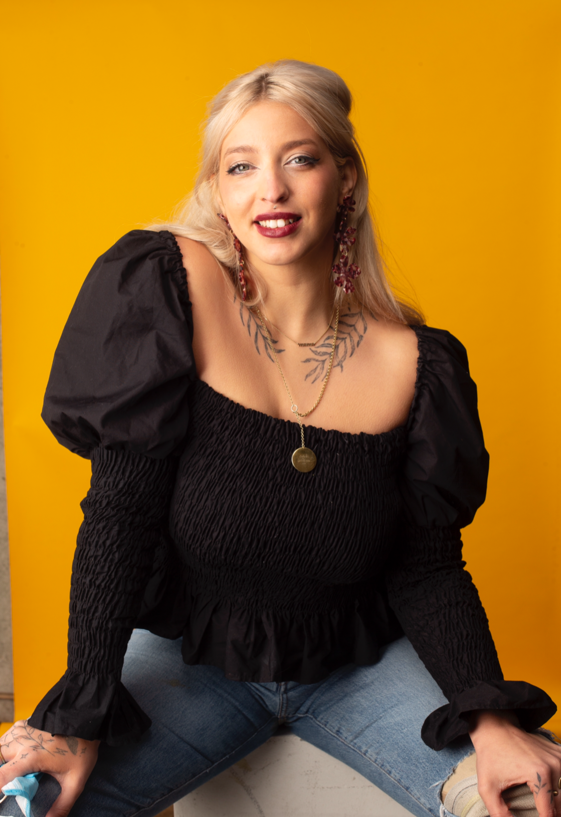 Fashion designer, illustrator, and tattoo artist Mira Mariah 