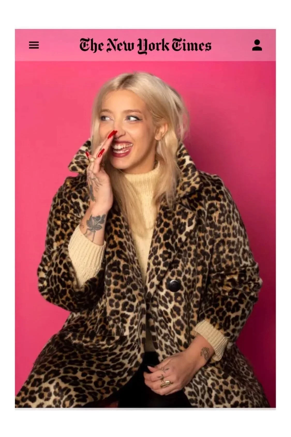 Fashion designer, illustrator, It girl and tattoo artist Mira Mariah 
