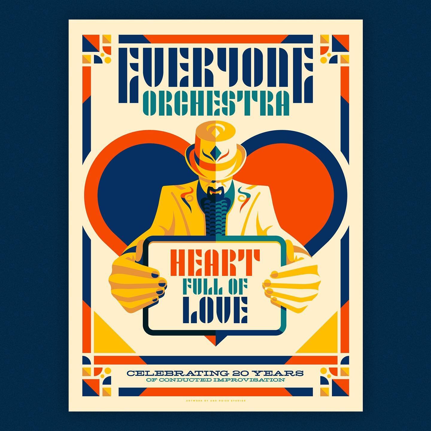 #tbt 20 year anniversary artwork for @everyoneorchestra Throwing it it back to the very beginning of the year, which feels like a really long time ago (but also not that long ago). It was a pleasure working with Matt on this one to find something wit