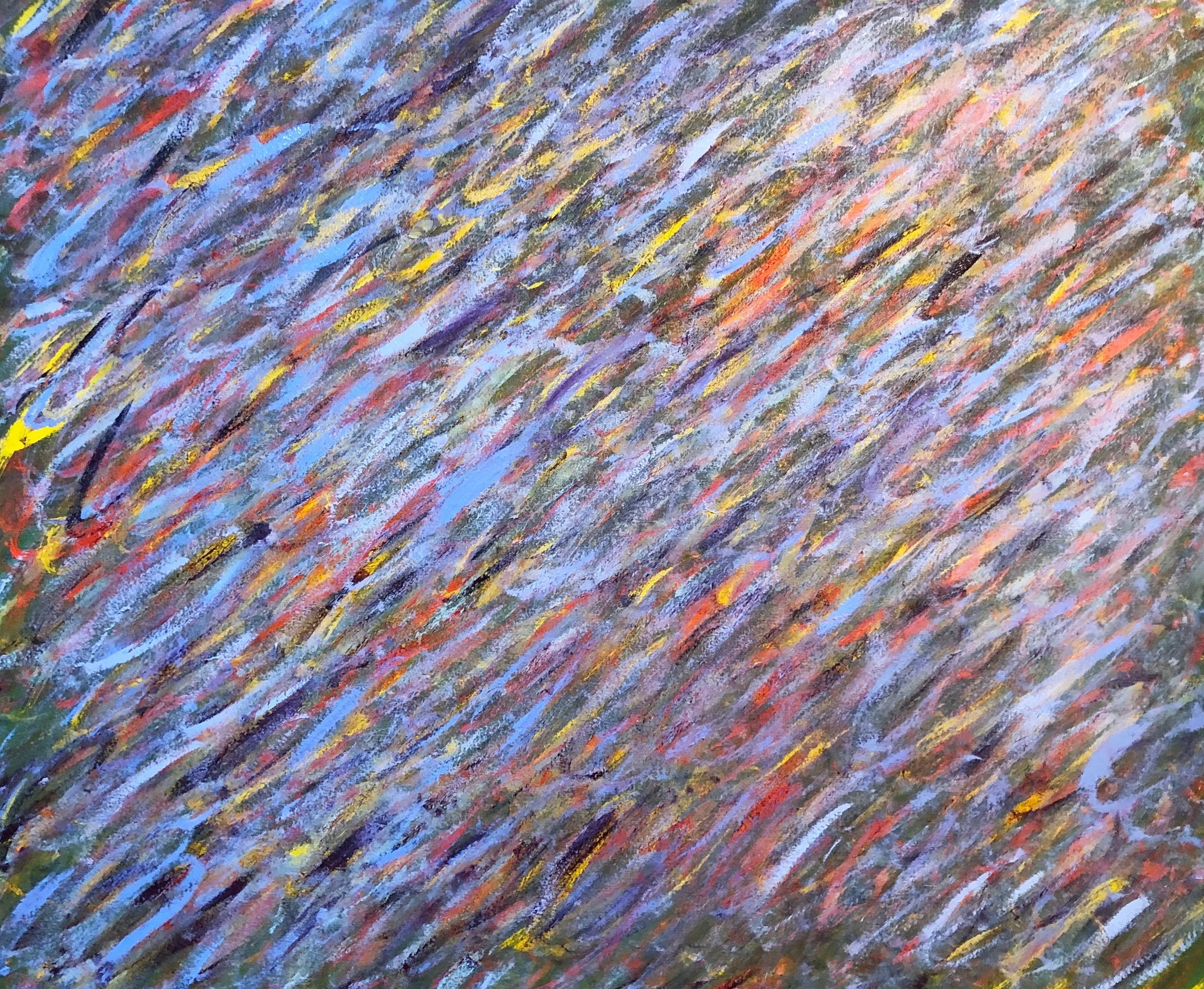  Place To Be,  34x40”, Acrylic on canvas 