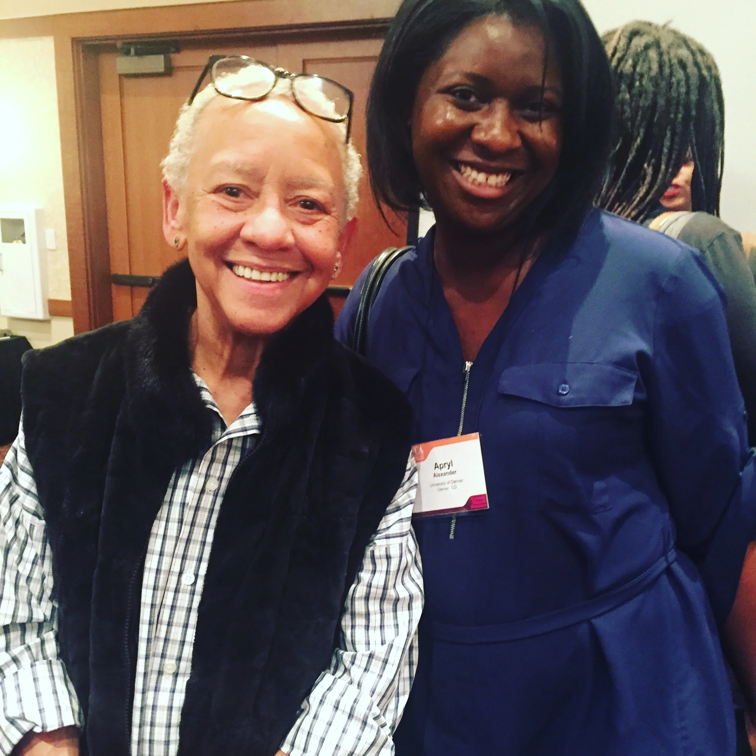 Dr. Alexander with world-renowned poet and author and Virginia Tech University Distinguished Professor Dr. Nikki Giovanni!