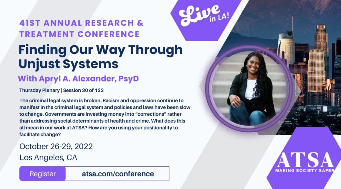 ATSA Annual Conference — Apryl Alexander, PsyD