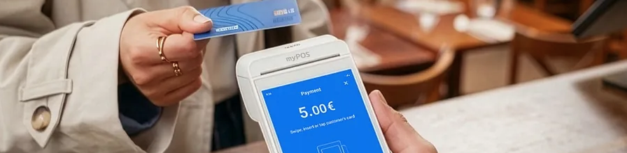 myPOS card payment terminal in use