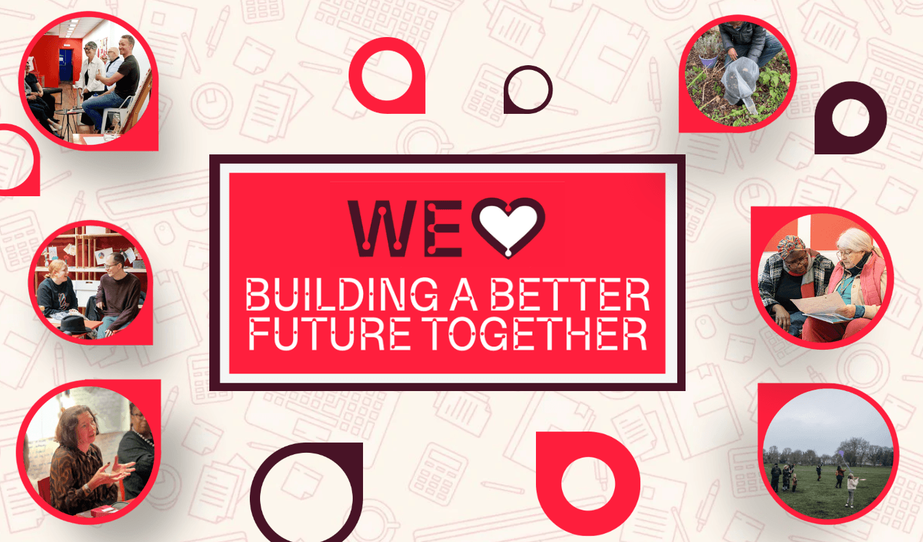 Together Culture graphic reading ‘We love building a better future together’, surrounded by community photographs.