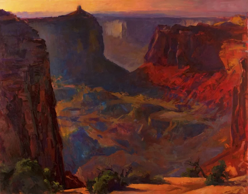   Red Canyon, Island in the Sky &nbsp;&nbsp;66 x 84" oil on canvas &nbsp; Canyonlands  