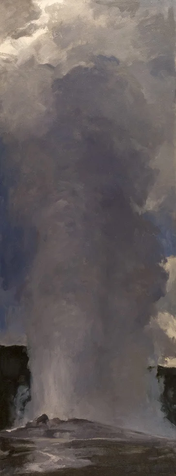   Old Faithful &nbsp;&nbsp;80 x 30" oil on linen &nbsp; Yellowstont  