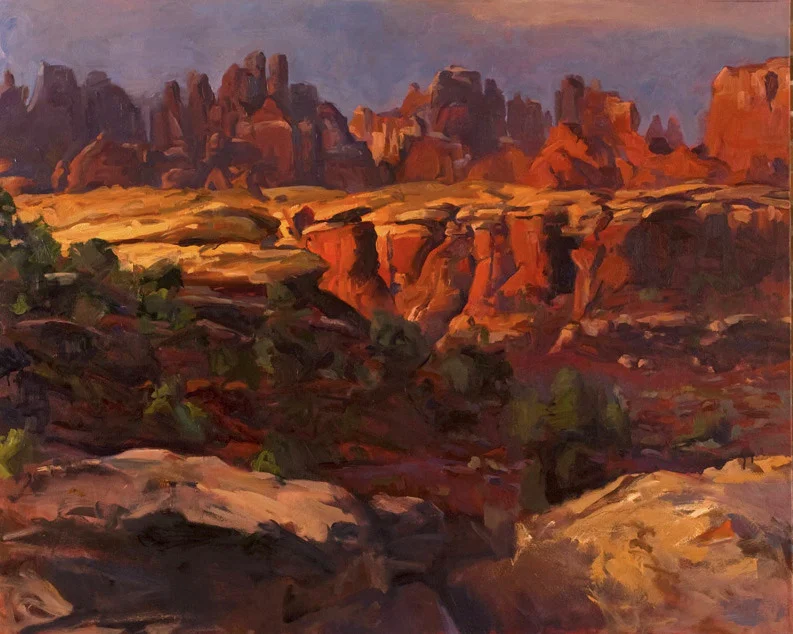   Morning, Needles &nbsp; 48 x 60 " oil on canvas &nbsp; Canyonlands  