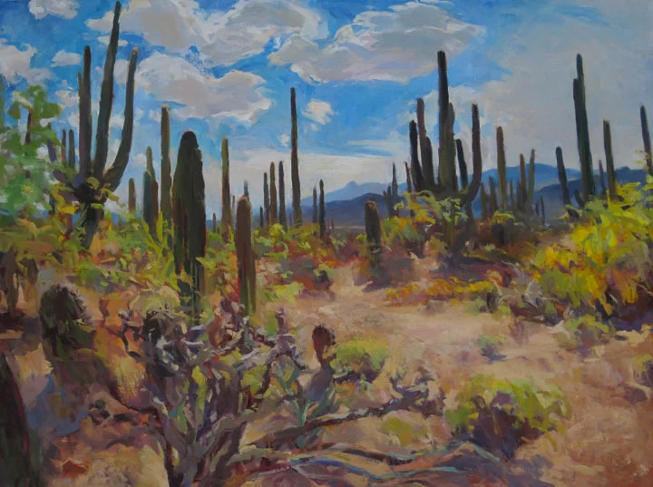    In the Saguaro &nbsp;&nbsp;36 x 48" oil on canvas &nbsp; Saguaro   