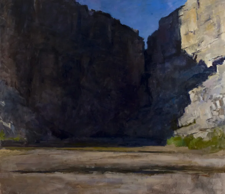   St Elena 1, morning (unfinished version) &nbsp;&nbsp;72 x 84" oil on canvas &nbsp; Big Bend  