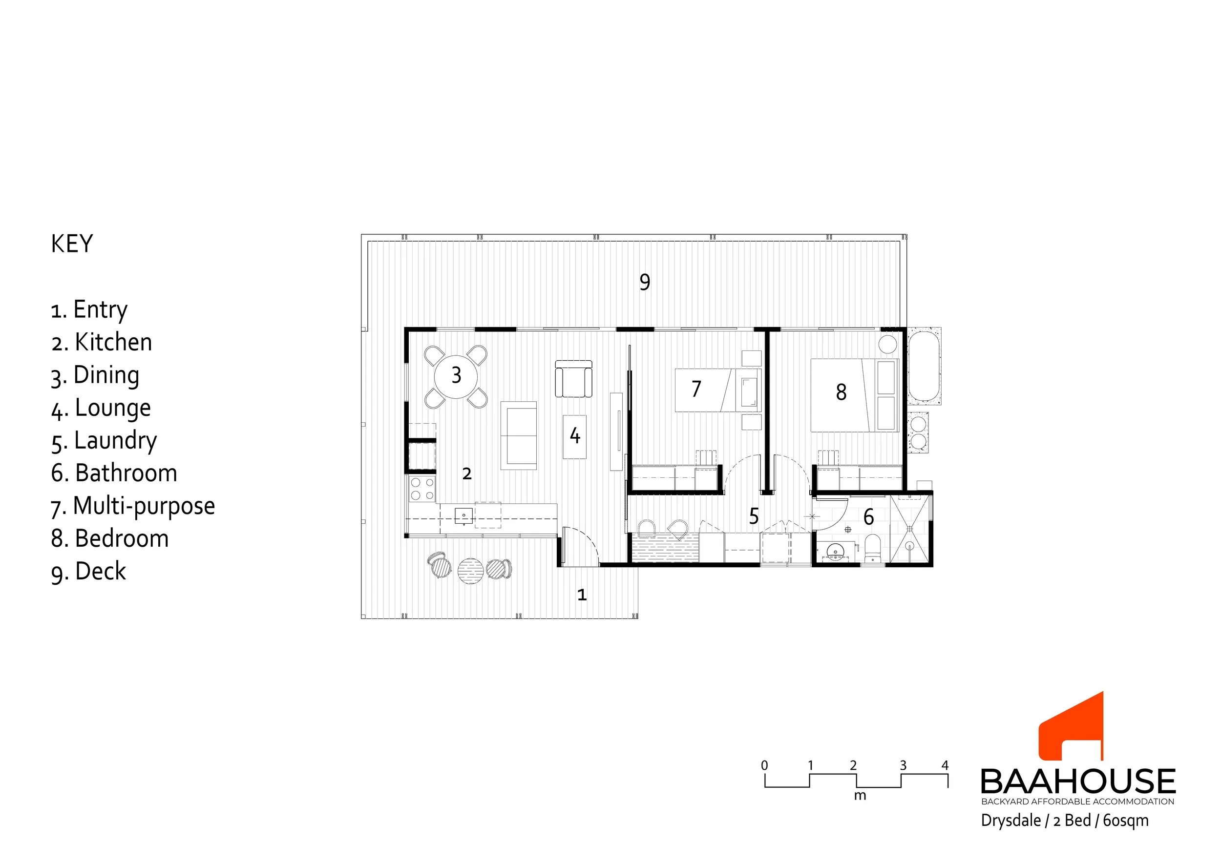 2 Bedroom 60sqm Drysdale design