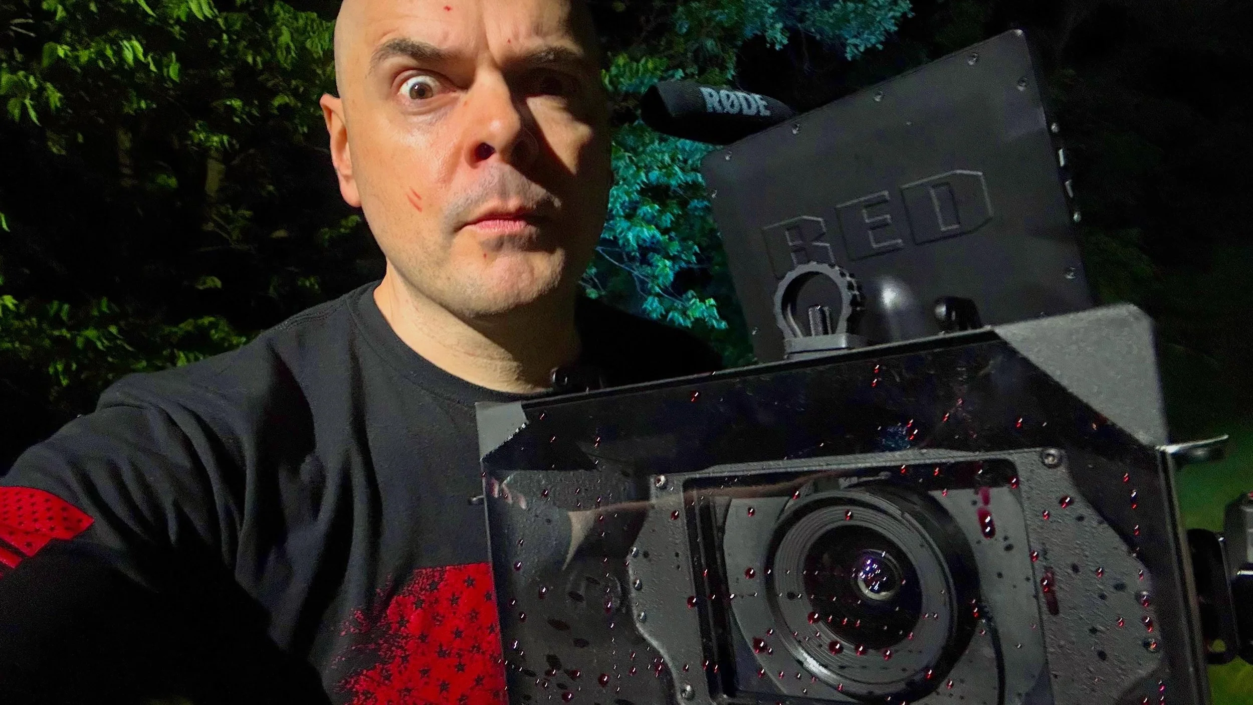 We created an absolute blood splattered mess! Thank you @creepy_emporium_props_fx for your hard work and dedication to the craft! The footage is gnarly! I am very grateful for all that helped and know you are appreciated! #reddigitalcinema #independe