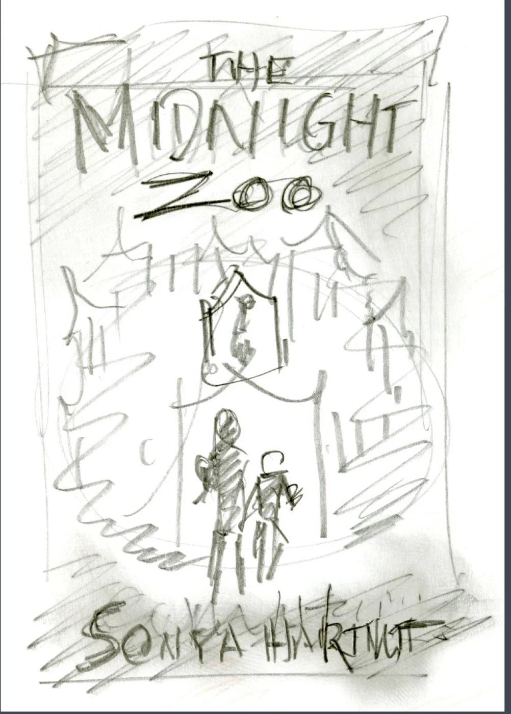 Sketch of the book 'The Midnight Zoo'.