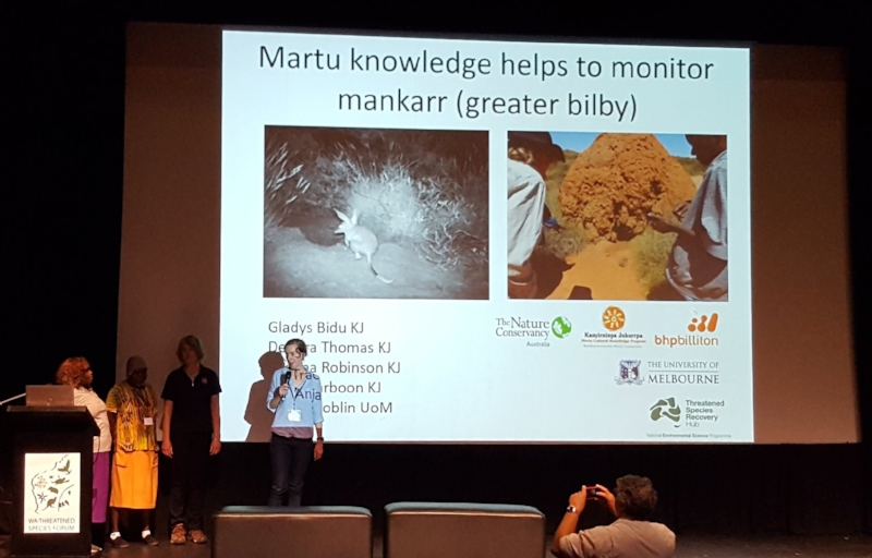 Presentation on using Martu traditional owner knowledge to to monitor mankarrs.