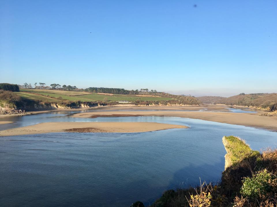 Crossing The Erme, thankful it wasn't a December swim