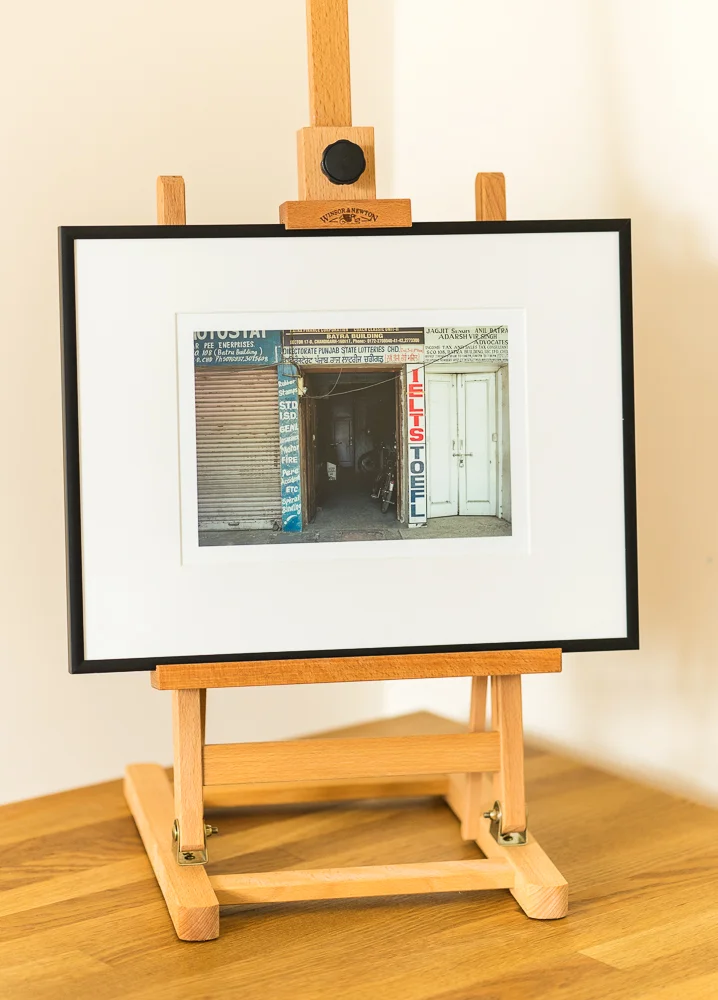 One of my prints mounted and framed for illustration purposes.