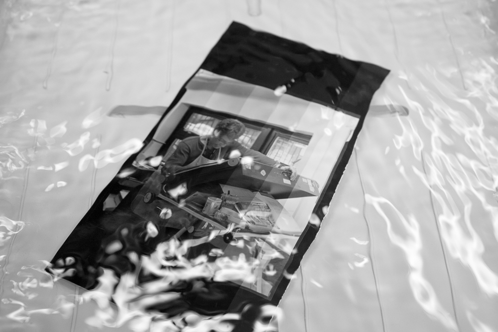 A test strip of my first large format portrait dancing in the wash. This could well be proof that large format portraits can be done.