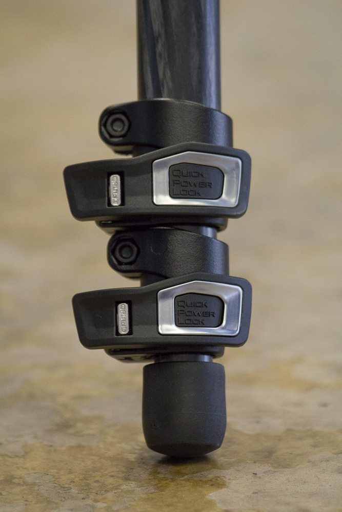 The levers, or, 'quick power locks' as Manfrotto calls them, on the 055CXPRO3.
