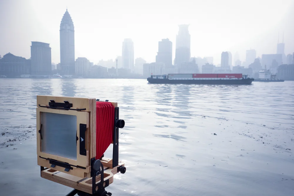 The Huangpu River, Shanghai. What a great location for my Intrepid camera and Delta 100 film.