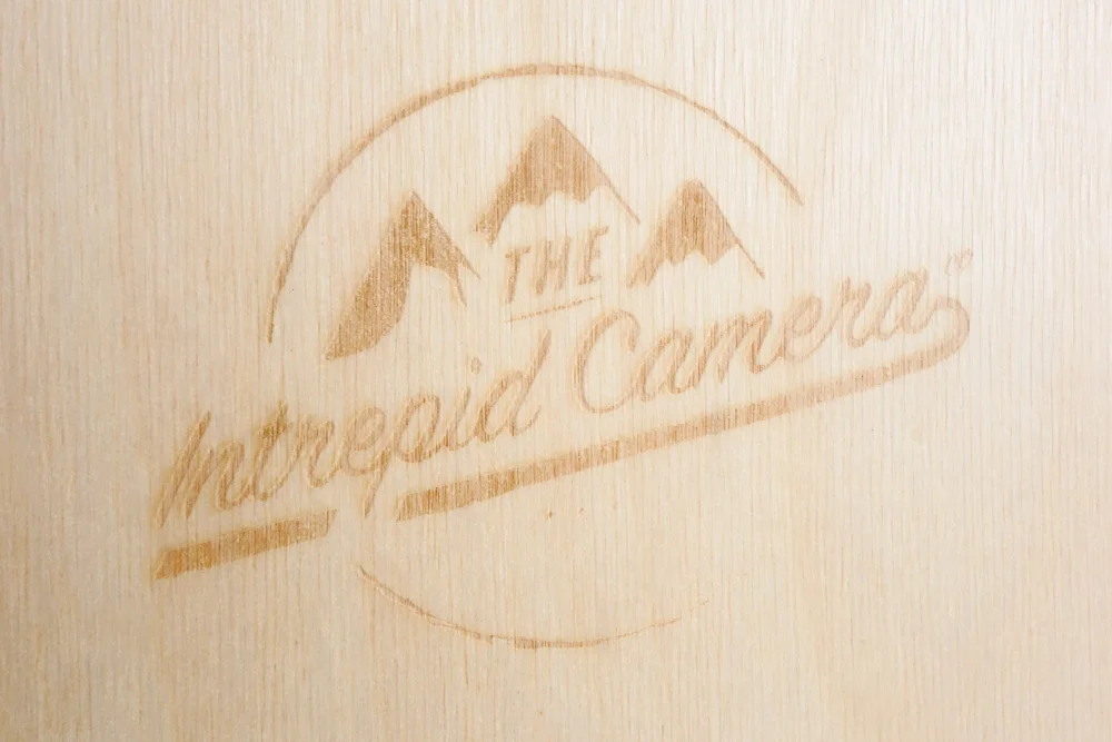 The logo on the base of the camera (with suggested destination).