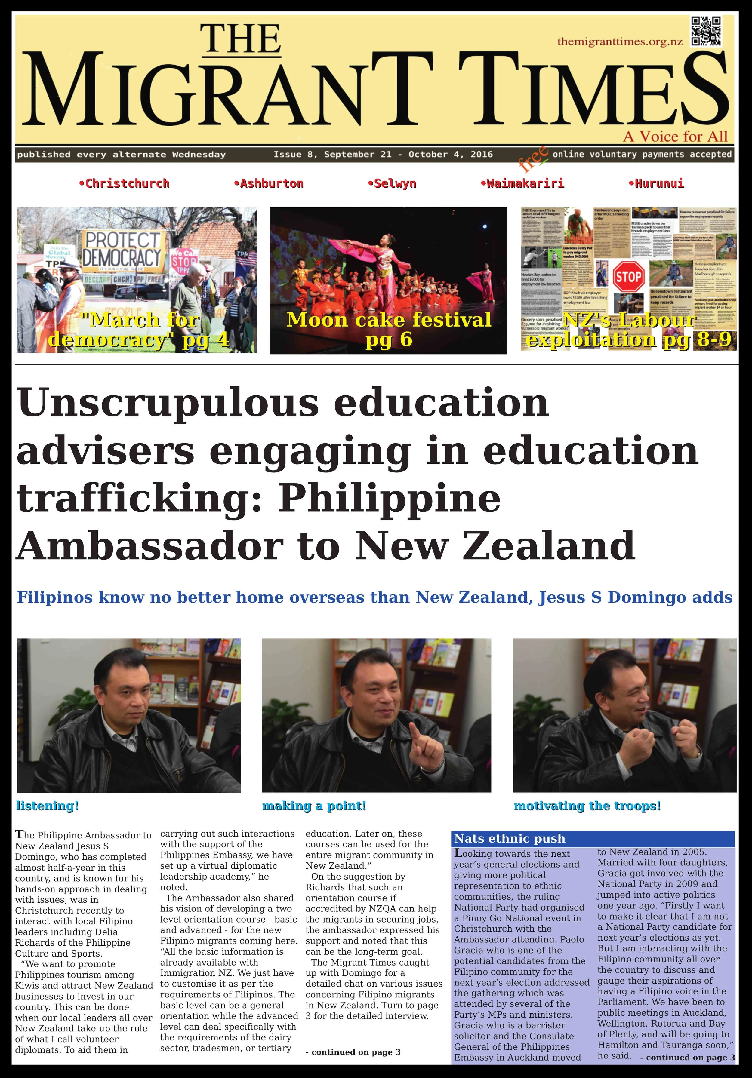 Click on the image to read the pdf version    Issue 8, September 21 - October 4, 2016