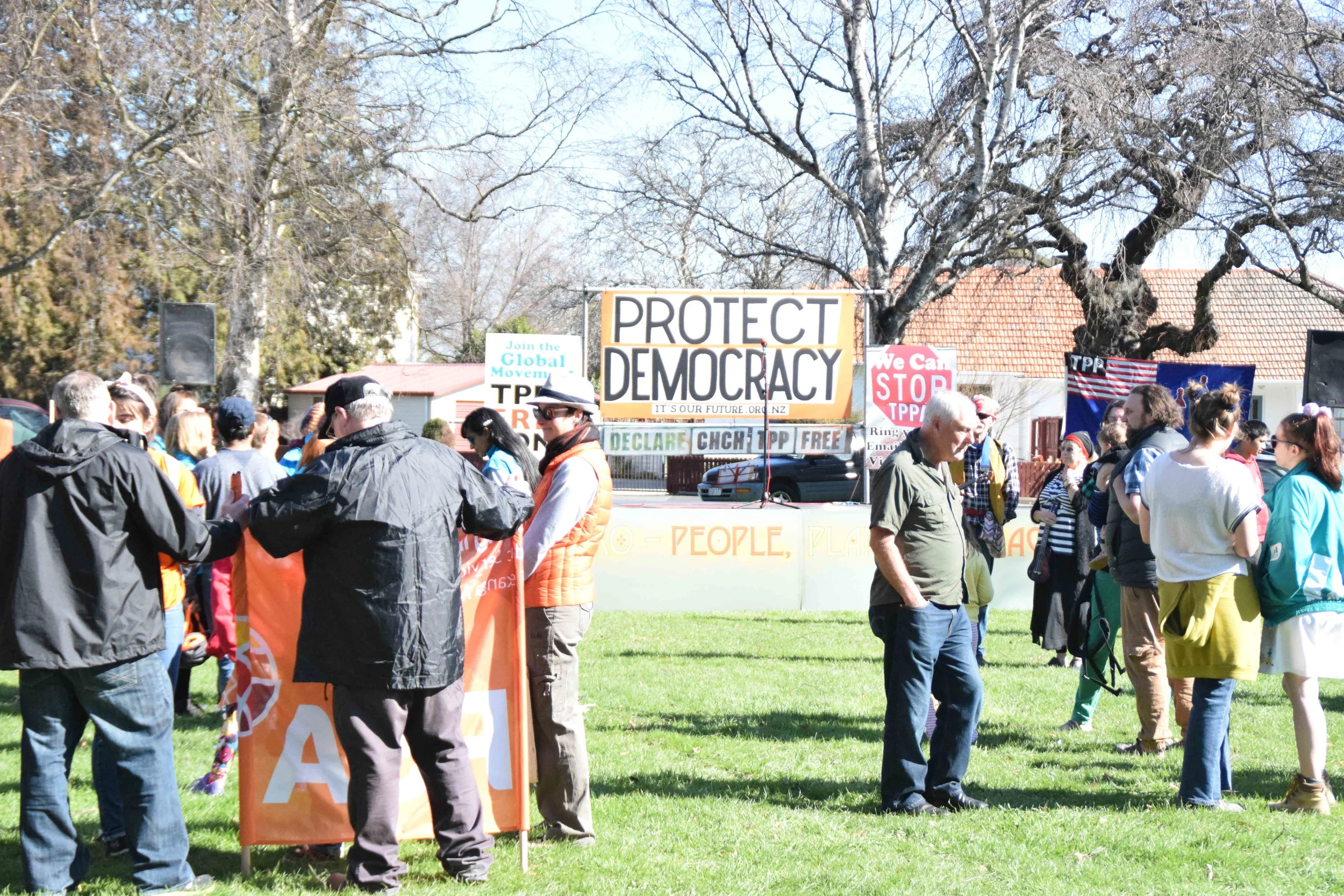 Protest: "March for Democracy"  in Christchurch 