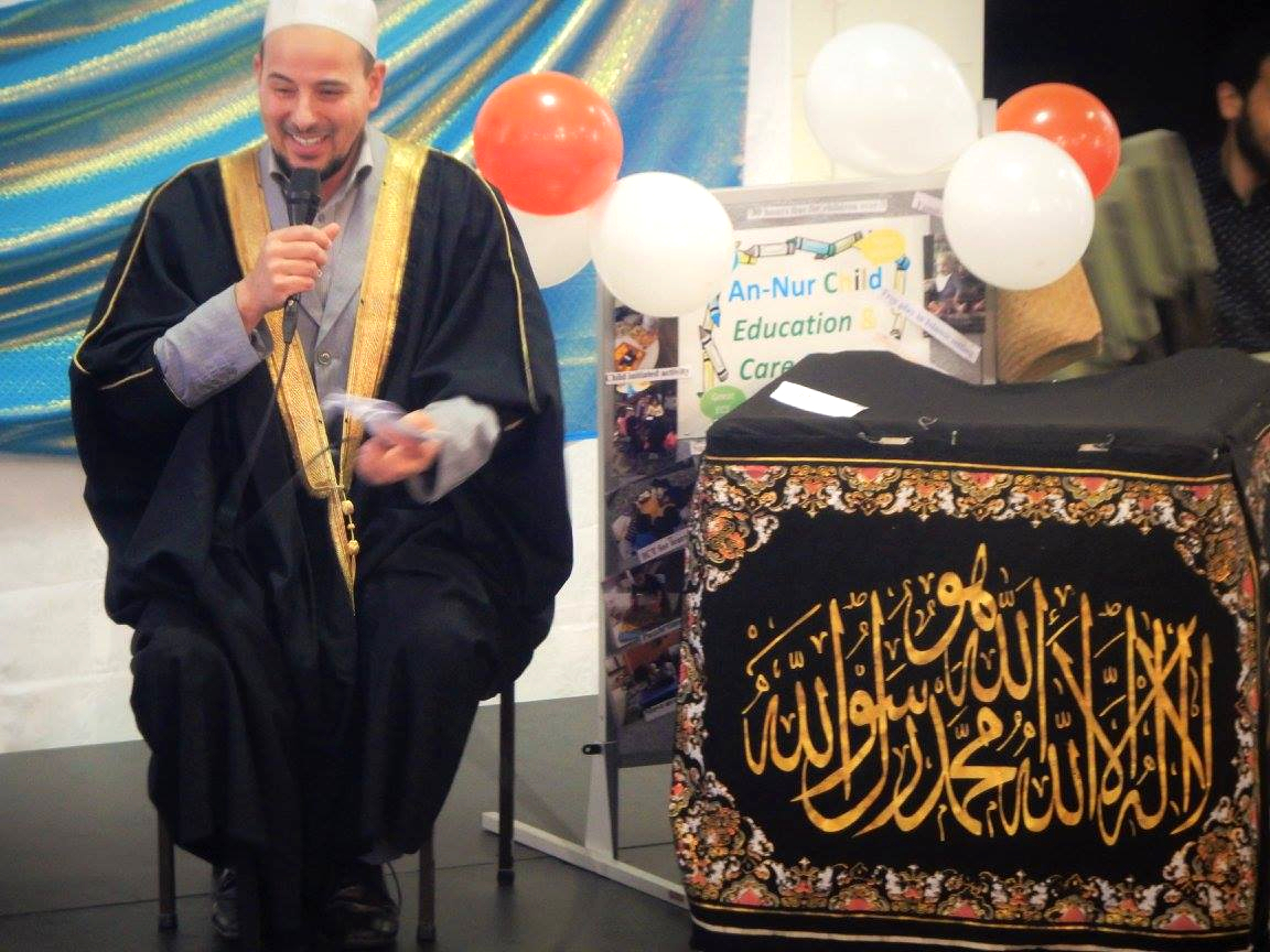 Imam Gamal of Masjid Al Noor, Christchurch, addressing the gathering
