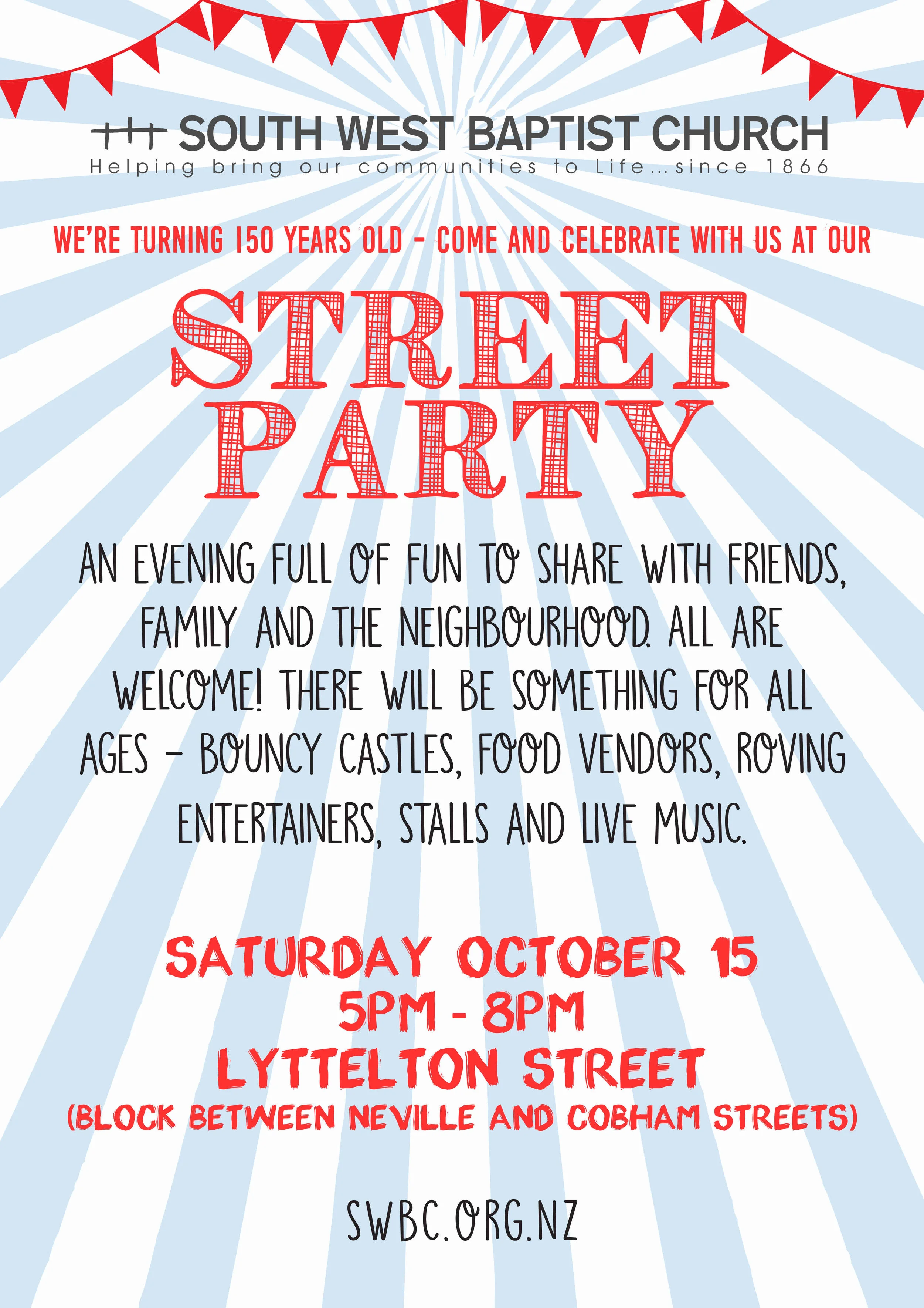 150th year: South West Baptist Church: Serving the community since 1866