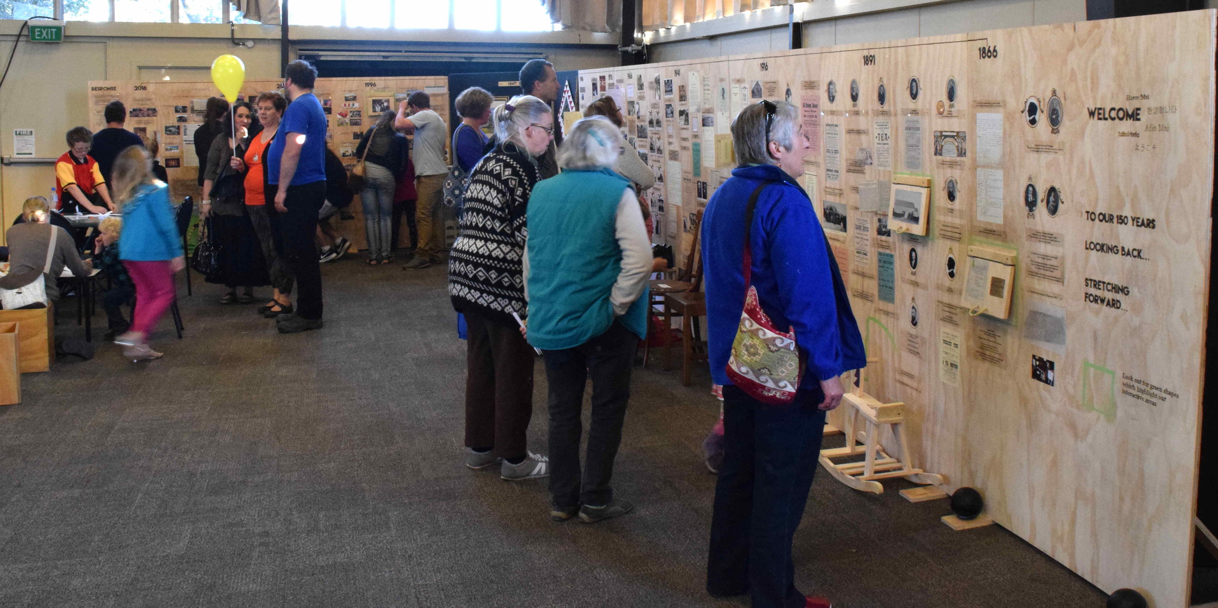 The exhibit detailing history of the Church