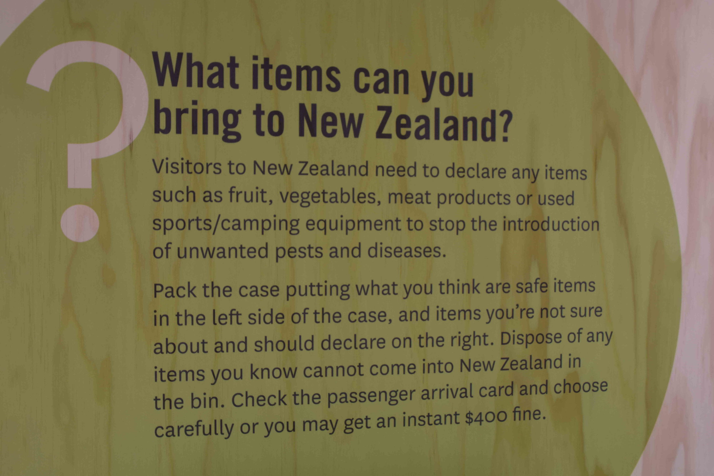  Ministry of Primary Industries' stall - while having information on how people can contribute towards protecting the flora and fauna of New Zealand, also educated recent migrants on what items can be brought to the country 