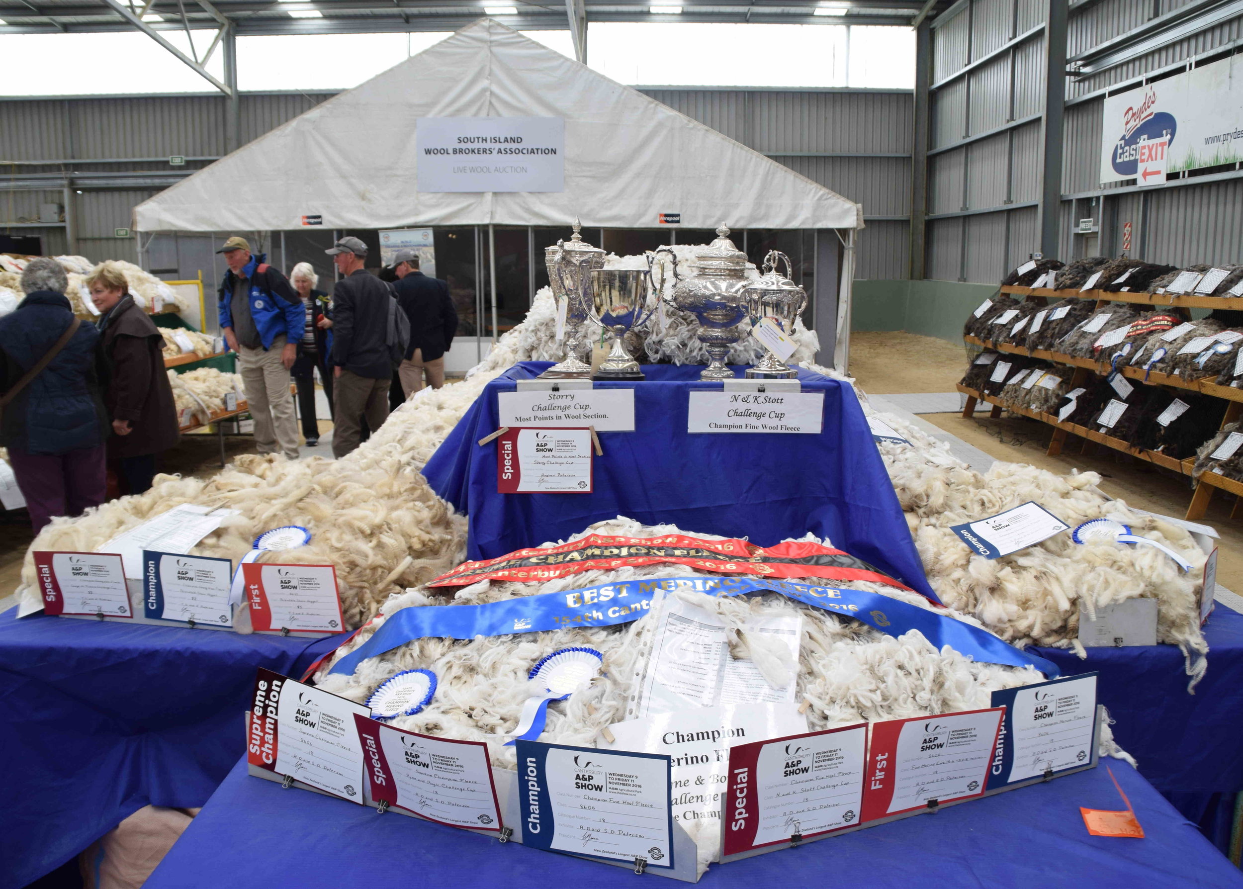  The best wool in Canterbury; selections for the New Zealand team to participate in next year's World Shearing Championship to be held in Invercargill, also took place during the Show 