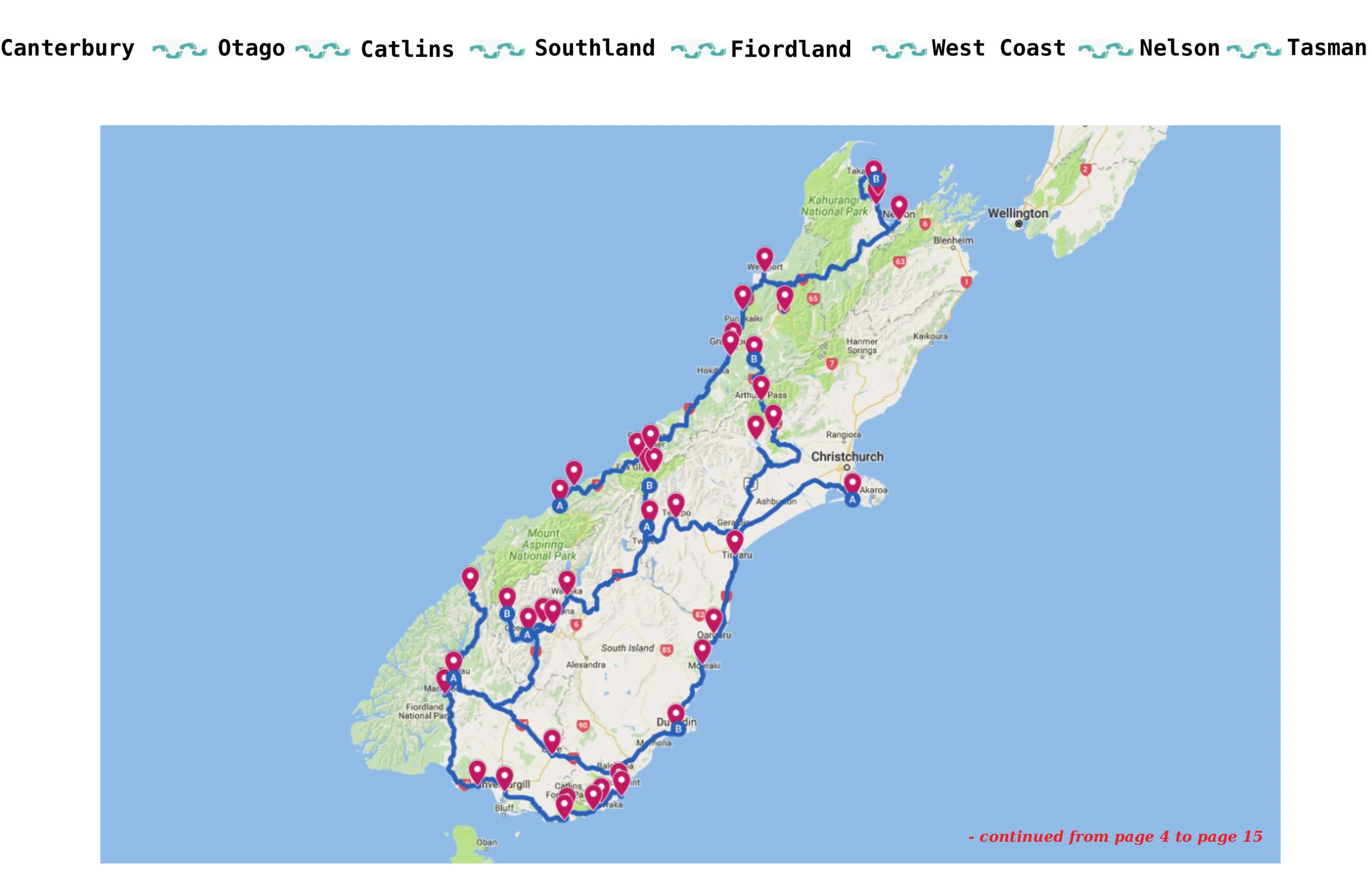 Travelogue Across South