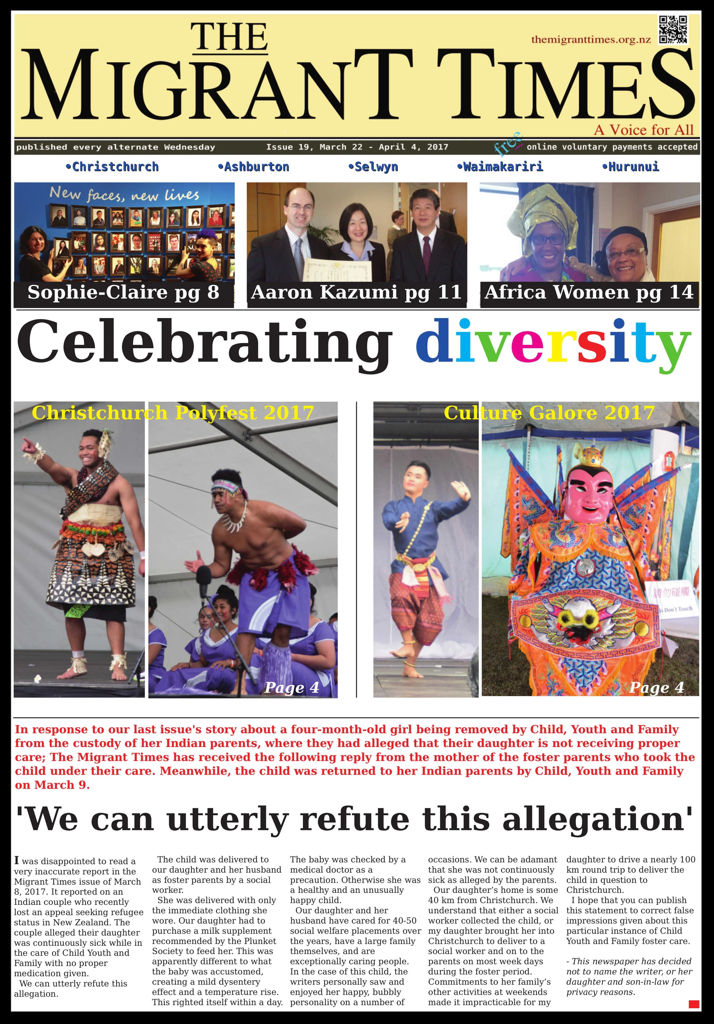 Click on the image to read the pdf version    Issue 19, March 22 - April 4, 2017