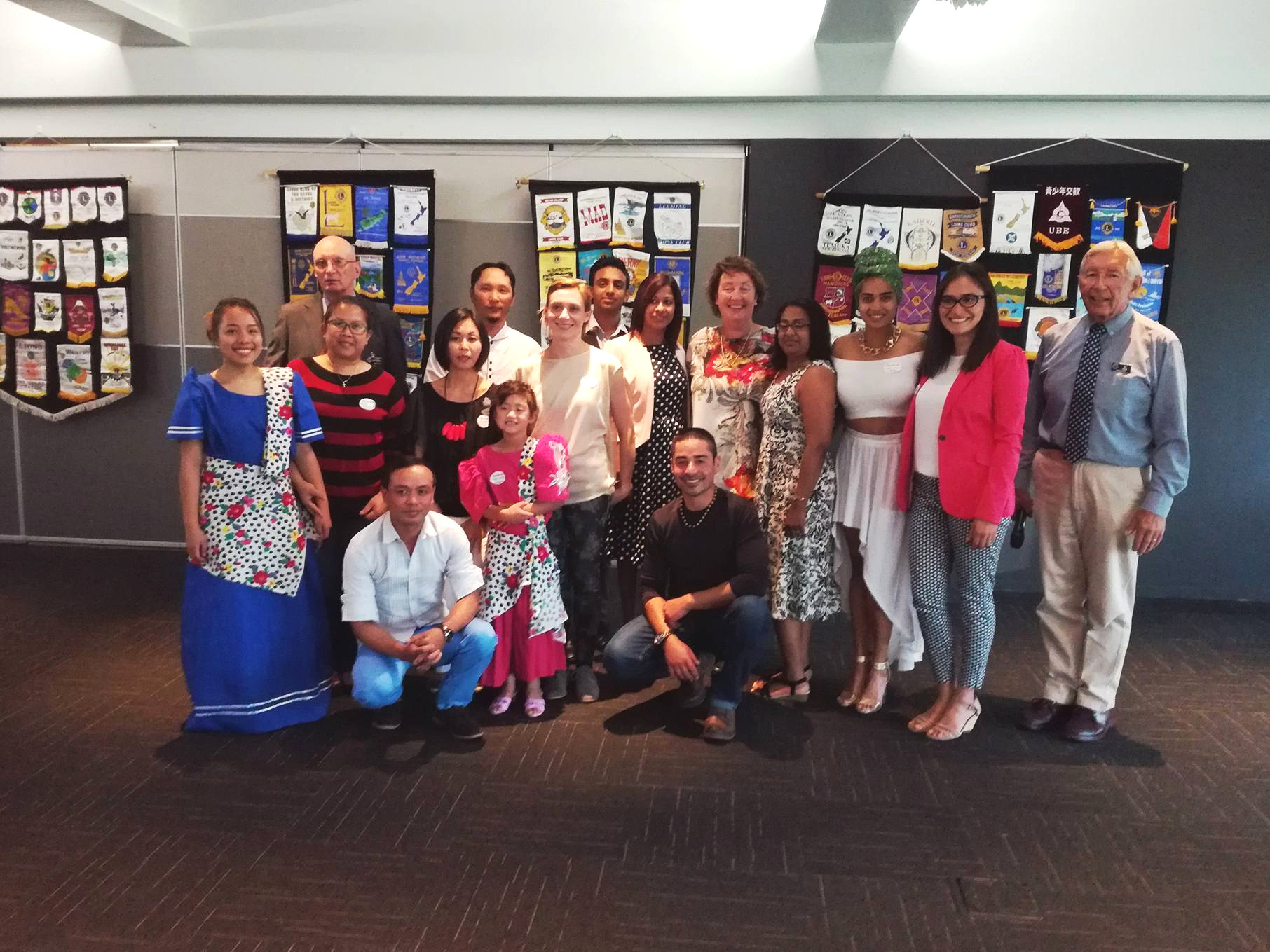  A panel of speakers from different countries at a Multicultural Evening organized by the Ashburton Lions 