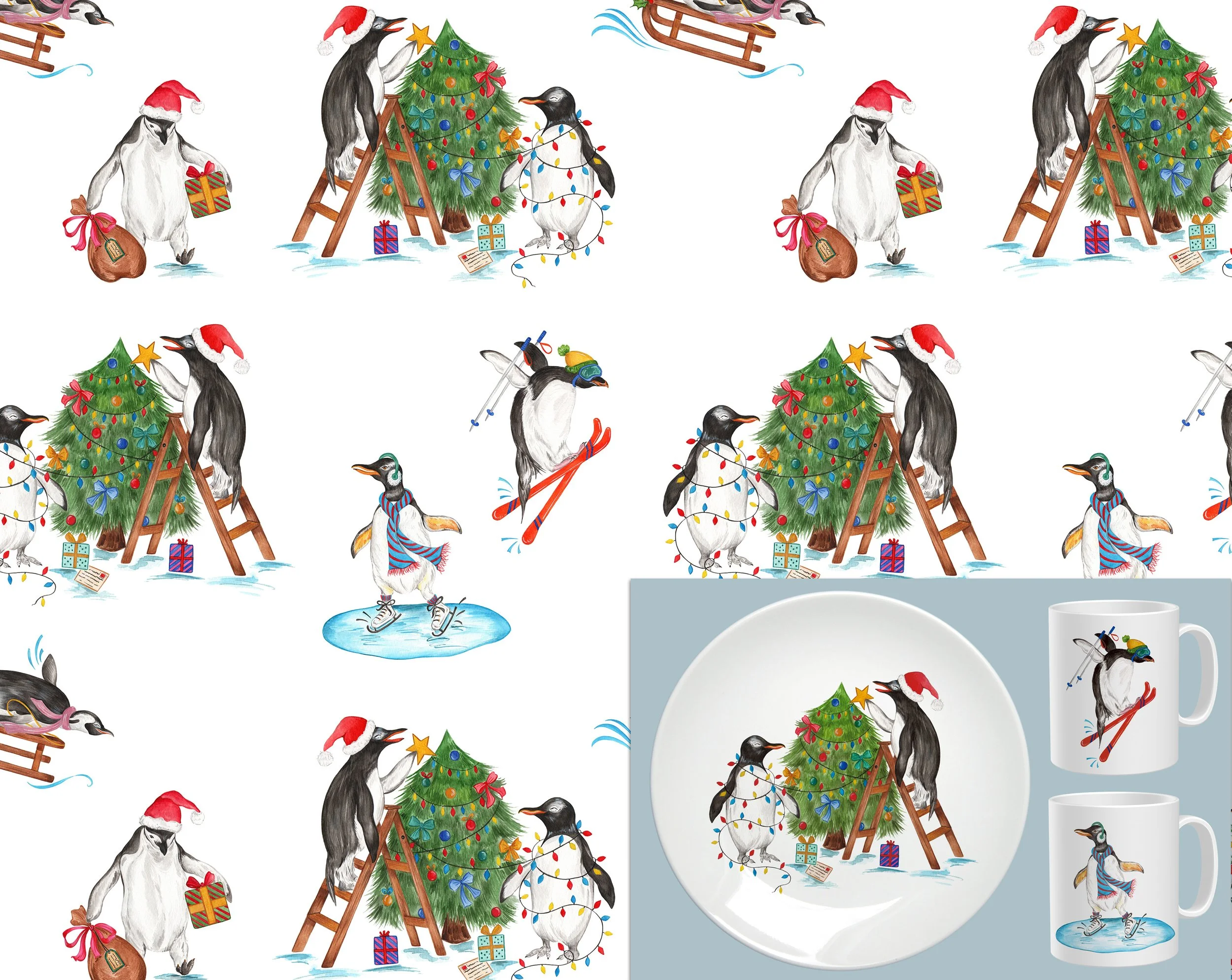 Busy Penguins 64x64