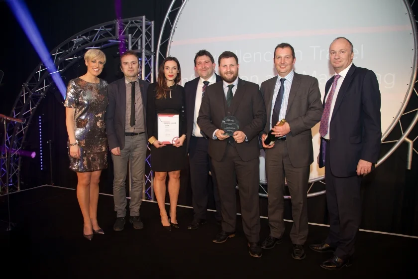 The team collecting their prize at the London Transport Awards 2016