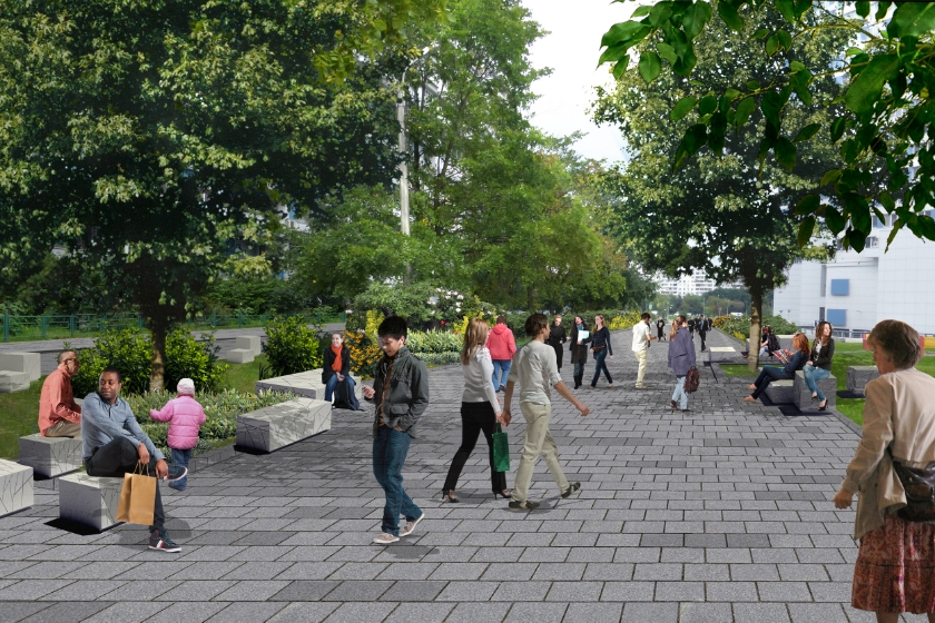 Concept visualisation of improved walking route