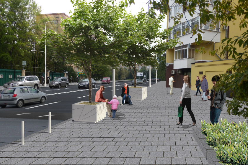 Concept visualisation of improved walking route