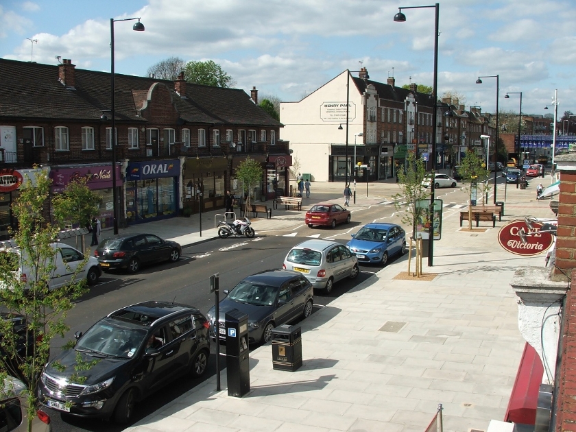 Streetscape improvements following implementation