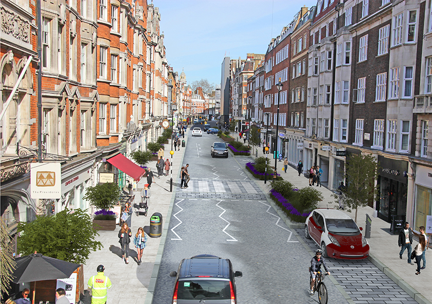 Visualisation of Marylebone High Street improvements