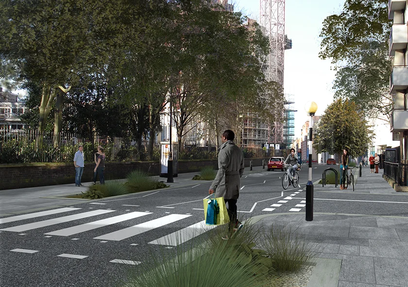 Visualisation of Paddington Street Rain Gardens