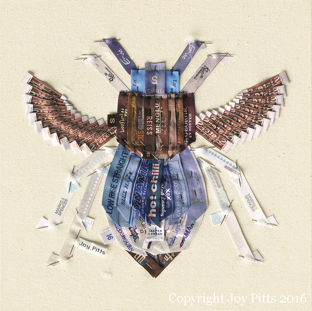 'Blue Bee with 63 garments' - Original SOLD, Limited Edition Giclee print available.