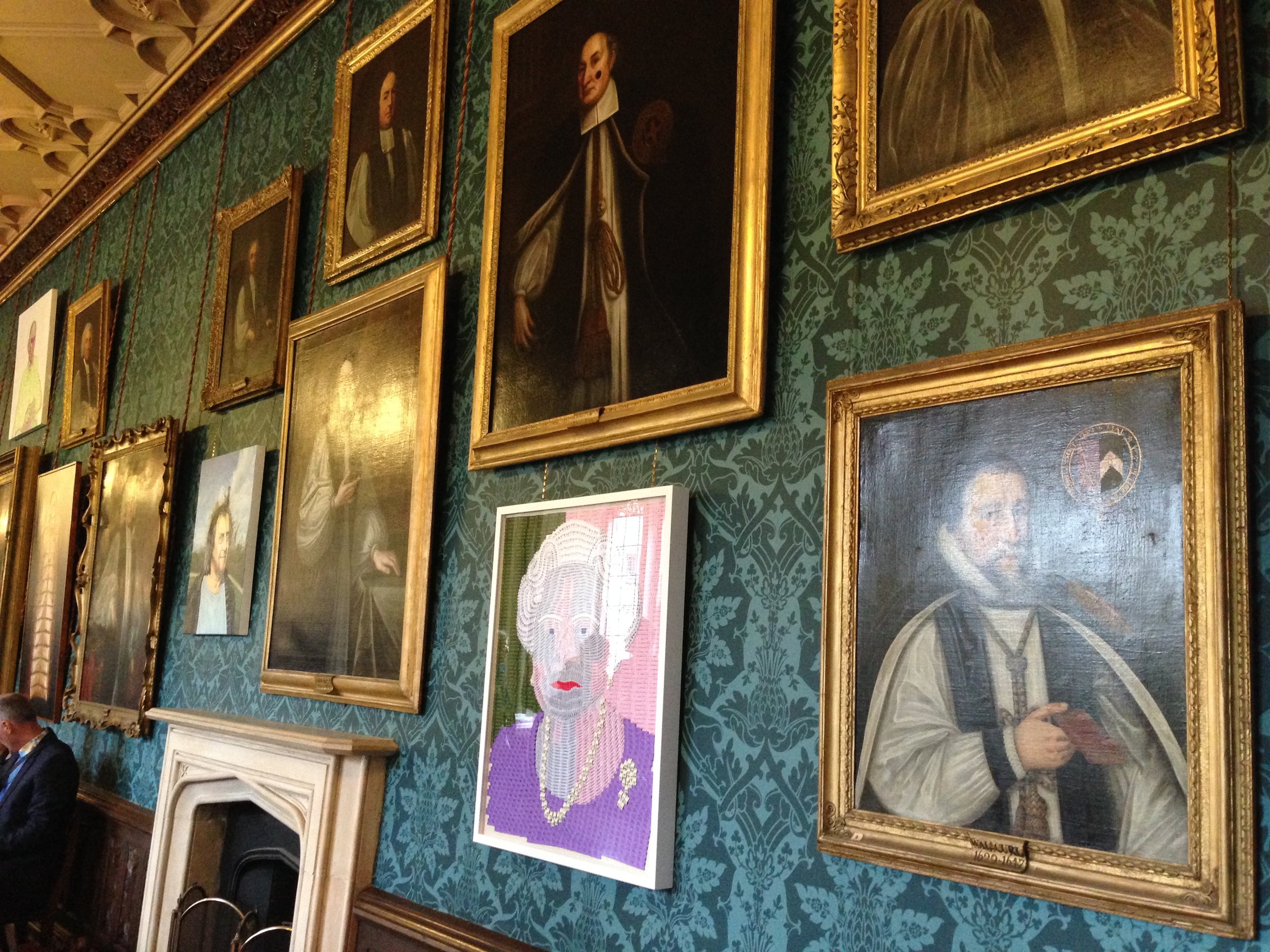 Queens WW1 portrait proudly hung in the Long Gallery with historic portraits of past Bishops. The Exhibition continues until 22nd October 2016 at The Bishop's Palace, off Market Place, Wells, Somerset BA5 2RA inclusive 10am - 6pm. 