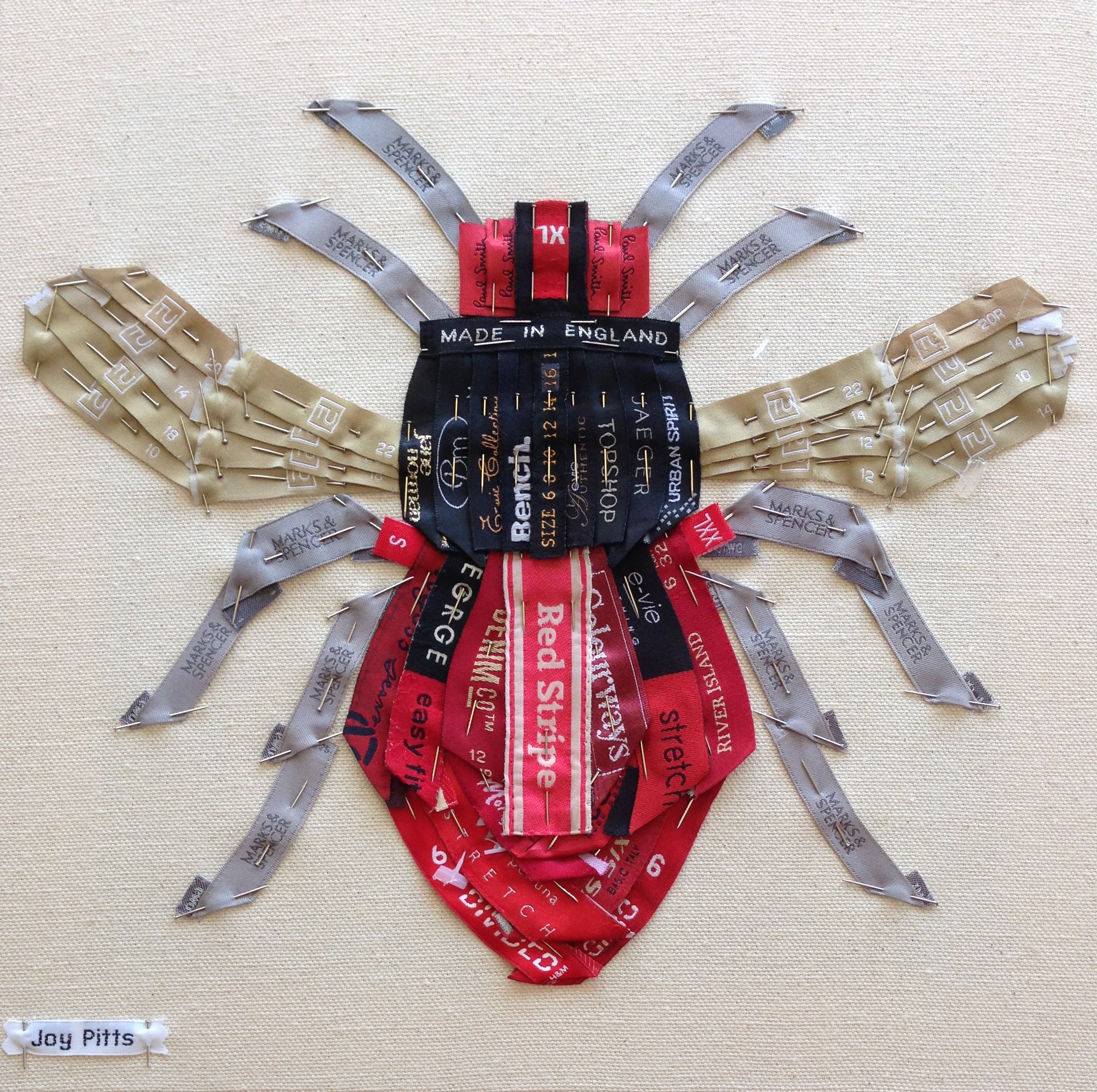 'Red Bee with 58 garments' - Original SOLD.
