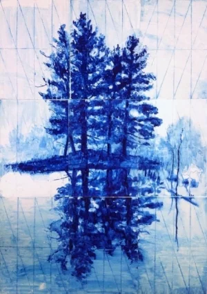 water colour monotype print by Gabriel