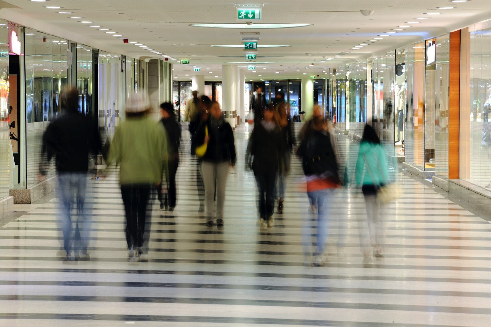 Winter in the shopping centre