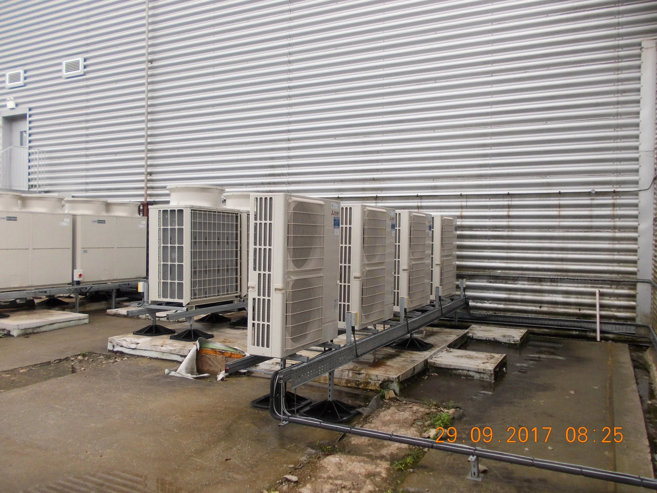 Ac condensing units on roof