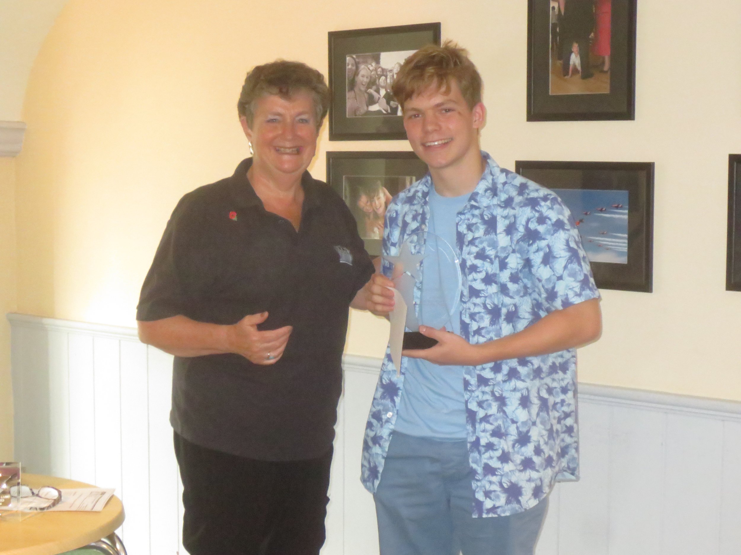 2014 winner Ben Armstrong with Ann Ellison