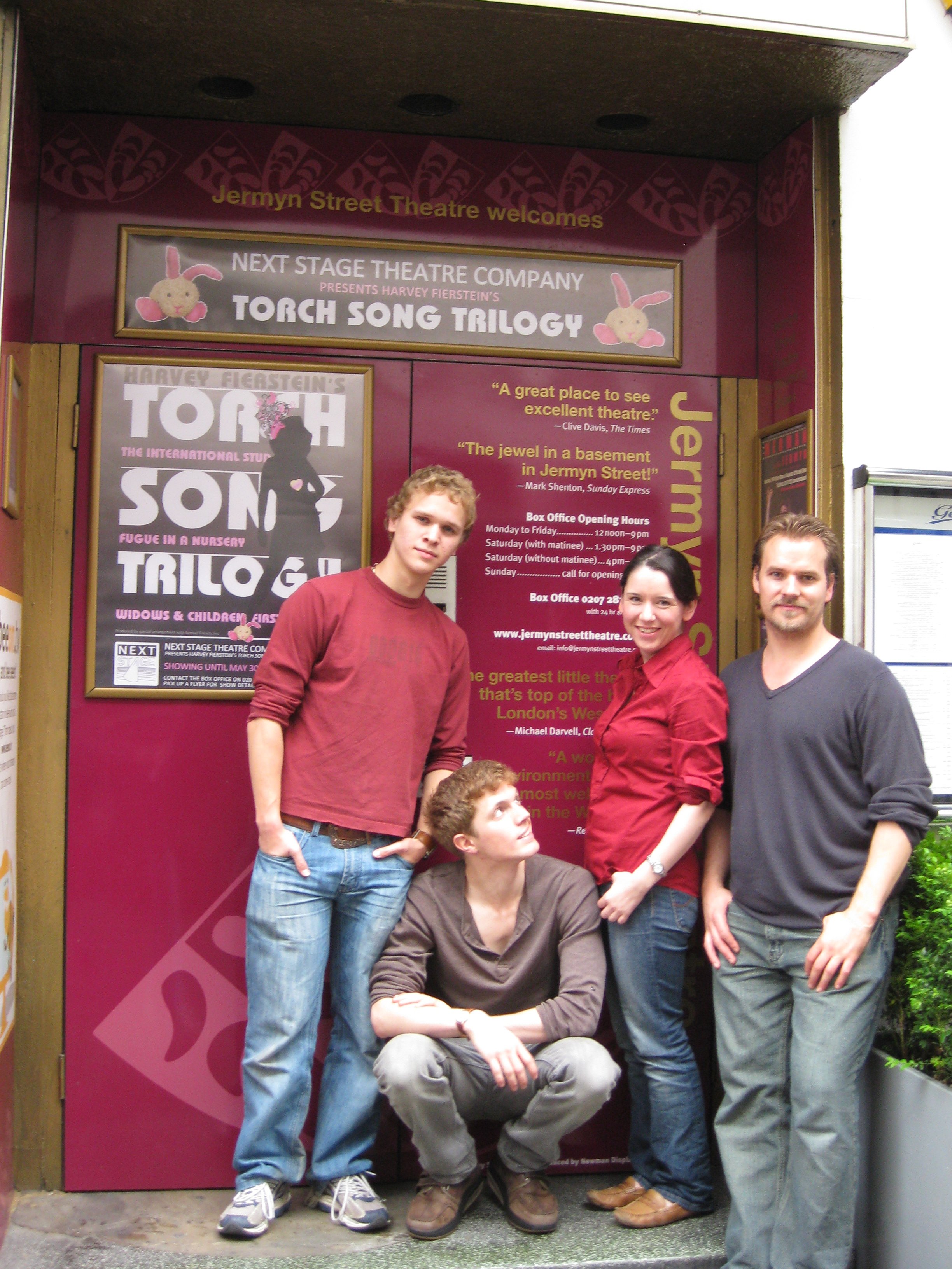 2009: Next Stage invited to tour to the Jermyn Street Theatre in London’s West End with "Torch Song Trilogy."