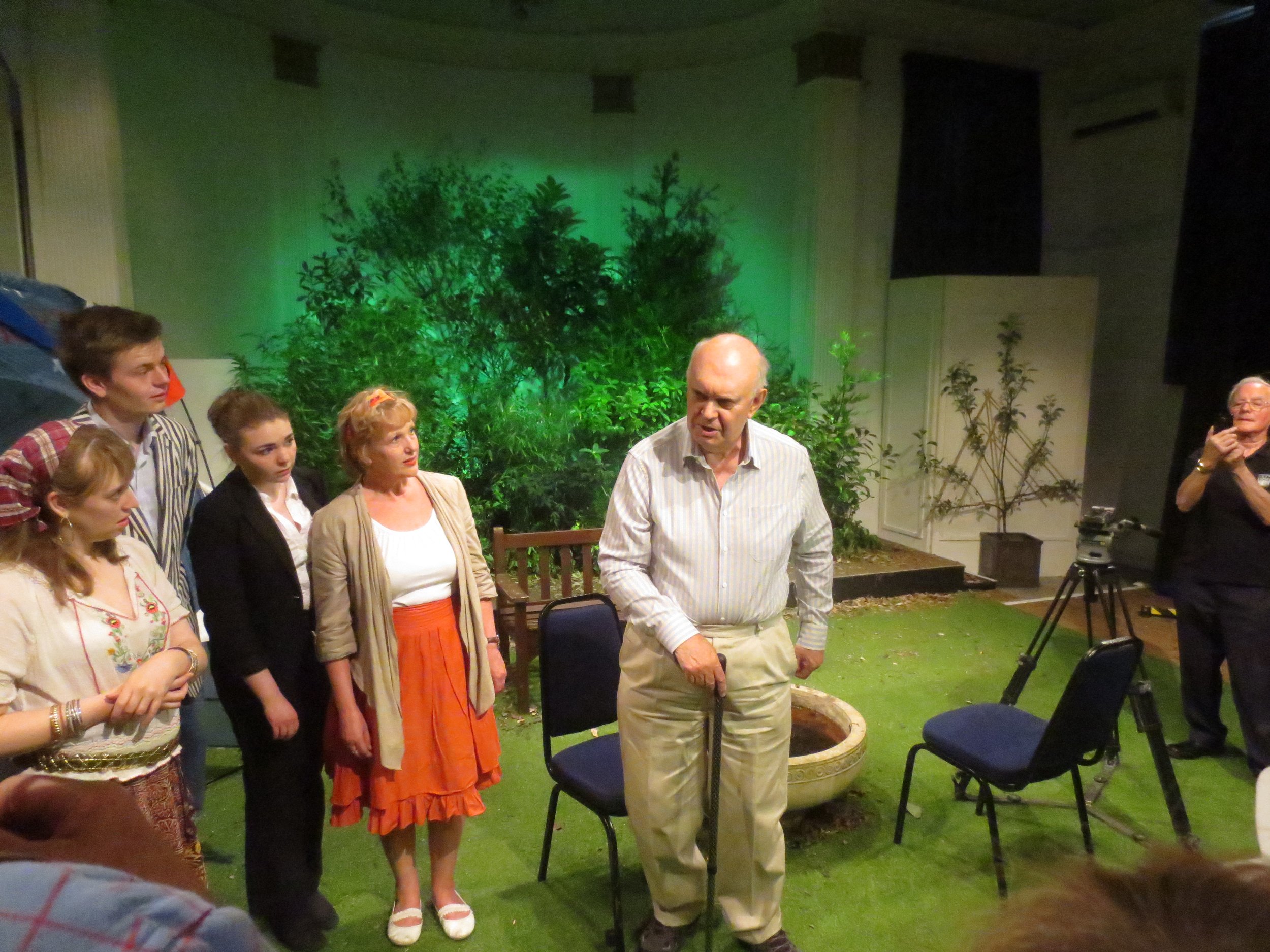 2014: On the company’s 20th anniversary, Sir Alan and Lady Ayckbourn come to Bath to watch both House and Garden performed simultaneously as The Mission Theatre by Next Stage, 