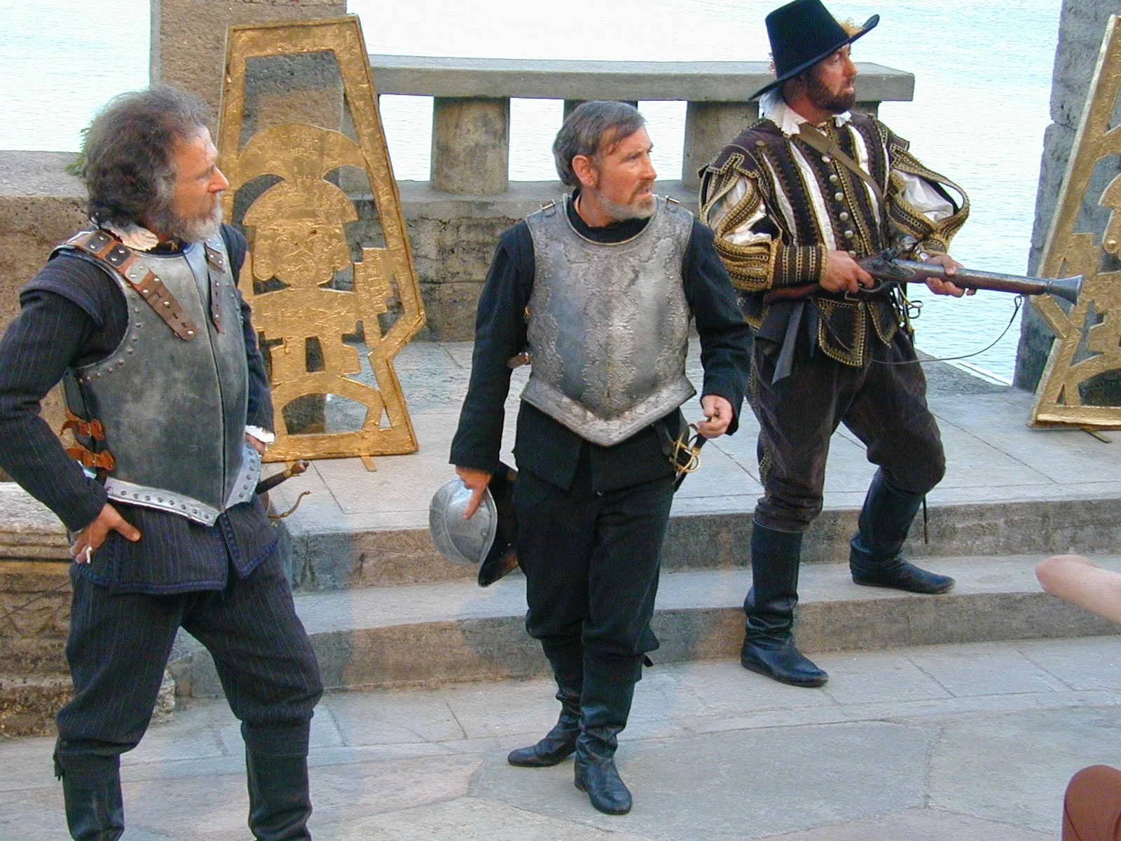 John Matthews as Hernando de Sotoin The Royal Hunt of the Sun, The Minack Theatre, 2001. 